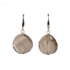 Round Crystal Drop Earrings | Smokey