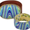 Black Leather Belt | Psychedelic Blue Buckle - Image 2