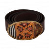 Dark Brown Belt | Animal Print Urban Leather Belt