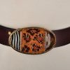 Dark Brown Belt | Animal Print Urban Leather Belt - Image 3