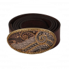 Dark Brown Leather Belt | Marsh Sands Buckle