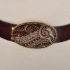 Dark Brown Leather Belt | Marsh Sands Buckle - Image 3