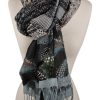 Viscose Scarf | Patchwork Grey - Image 3