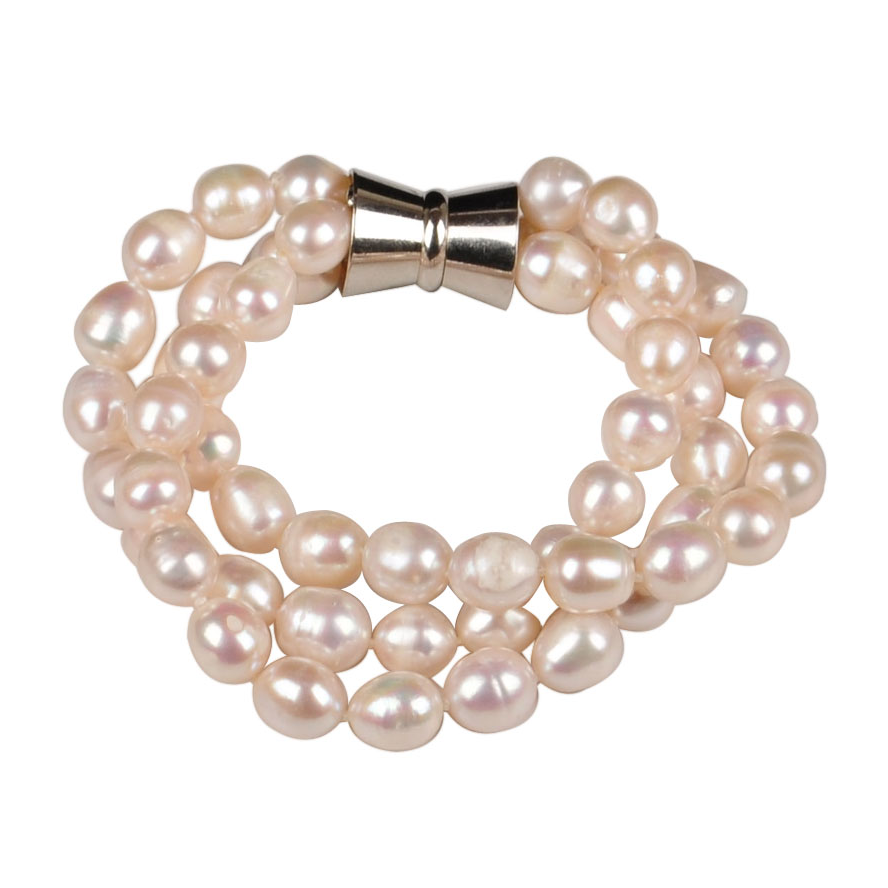 Stylish Pink Pearl Bracelet with Magnet Lock  Modi Pearls
