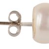 Freshwater Pearl Stud Earrings | 9mm Ivory - Image 2