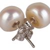 Freshwater Pearl Stud Earrings | 9mm Ivory - Image 4